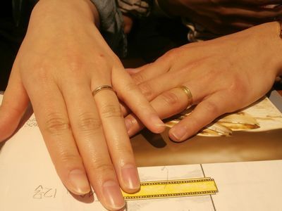 結婚指輪装着