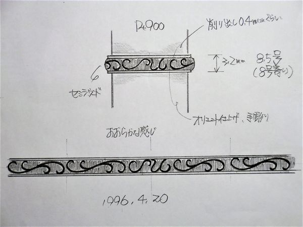 手描きのデザイン画