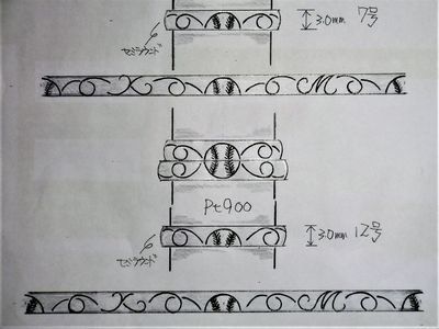 手描きのデザイン画の写真