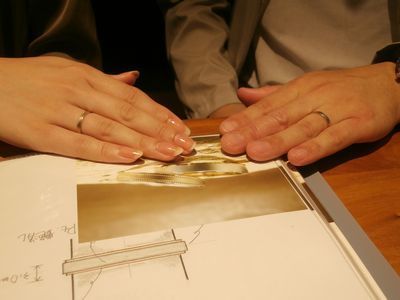 結婚指輪を着けたご夫婦